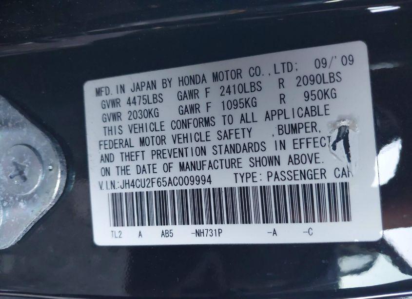 Photo 9 of 2010 Acura Tsx 2.4 (VIN JH4CU2F65AC009994)