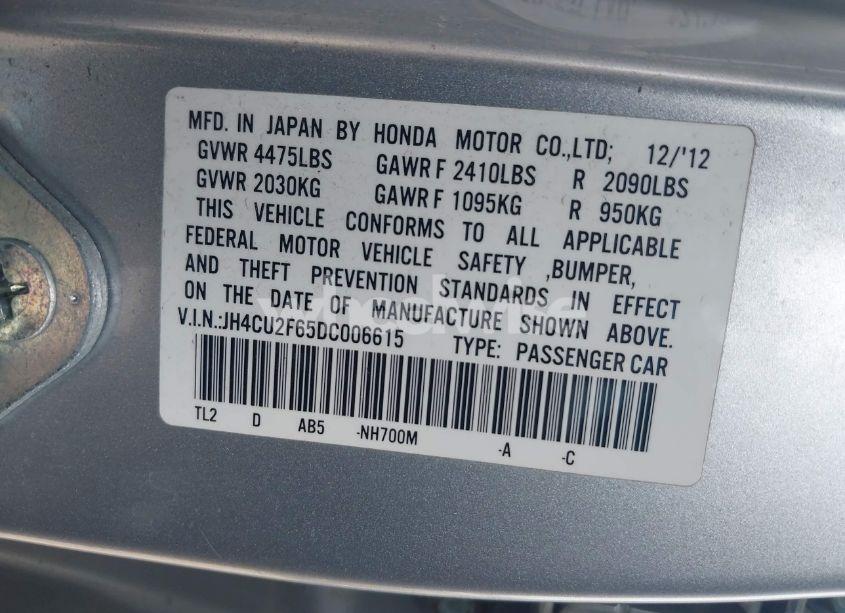 Photo 9 of 2013 Acura Tsx 2.4 (VIN JH4CU2F65DC006615)