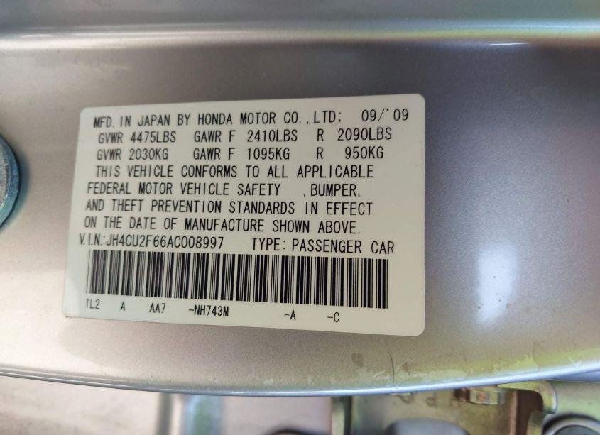 Photo 9 of 2010 Acura Tsx 2.4 (VIN JH4CU2F66AC008997)