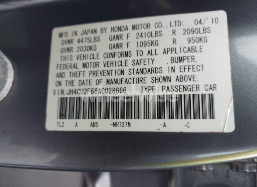 Photo 9 of 2010 Acura Tsx 2.4 (VIN JH4CU2F66AC028666)