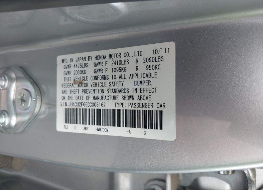 Photo 9 of 2012 Acura Tsx 2.4 (VIN JH4CU2F66CC008162)