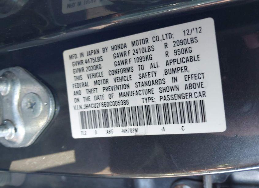 Photo 9 of 2013 Acura Tsx 2.4 (VIN JH4CU2F66DC005988)