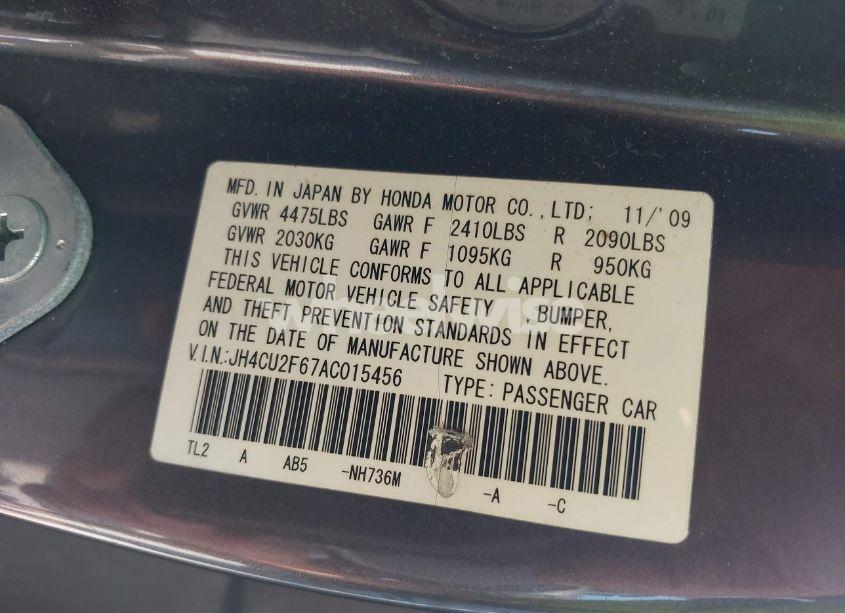 Photo 9 of 2010 Acura Tsx 2.4 (VIN JH4CU2F67AC015456)