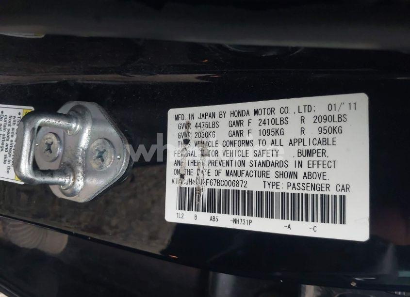 Photo 9 of 2011 Acura Tsx 2.4 (VIN JH4CU2F67BC006872)