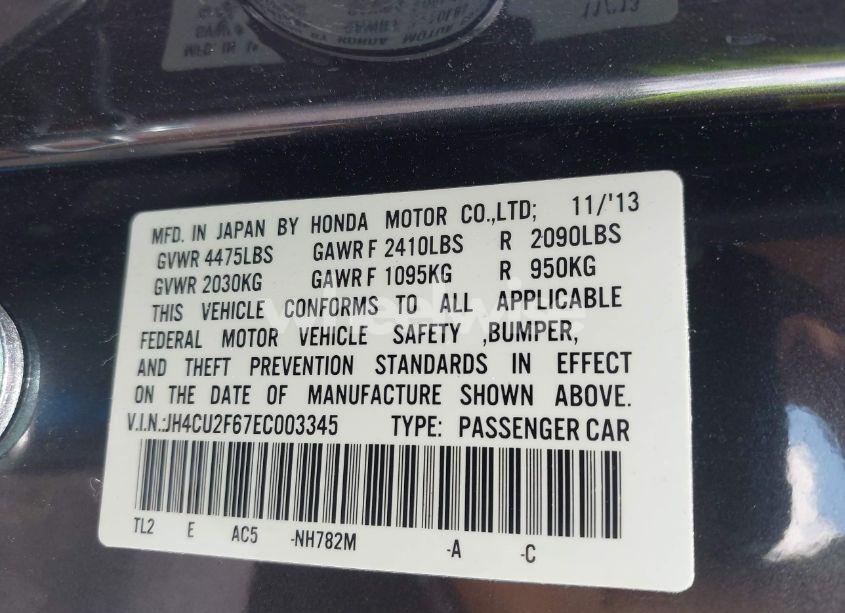 Photo 9 of 2014 Acura Tsx 2.4 (VIN JH4CU2F67EC003345)