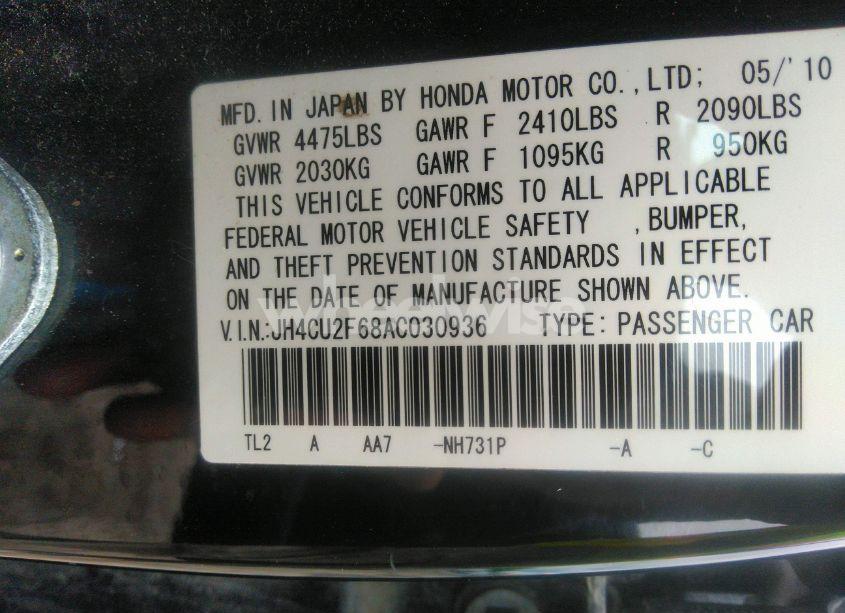 Photo 9 of 2010 Acura Tsx 2.4 (VIN JH4CU2F68AC030936)