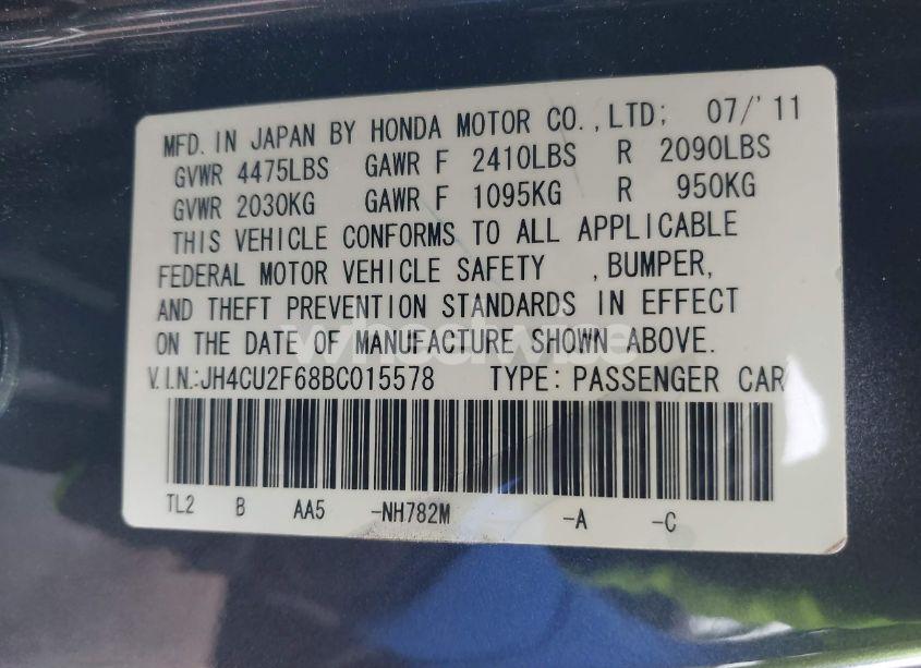 Photo 9 of 2011 Acura Tsx 2.4 (VIN JH4CU2F68BC015578)