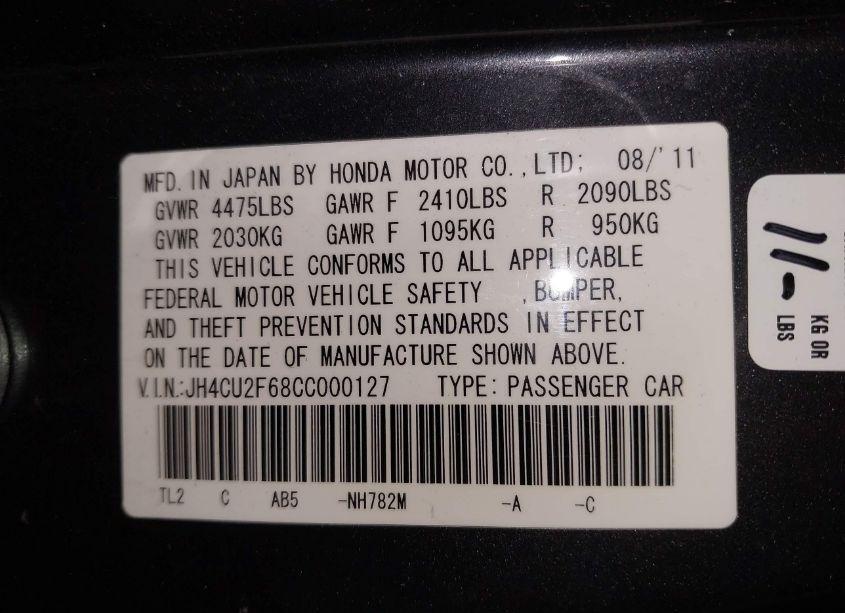 Photo 9 of 2012 Acura Tsx 2.4 (VIN JH4CU2F68CC000127)