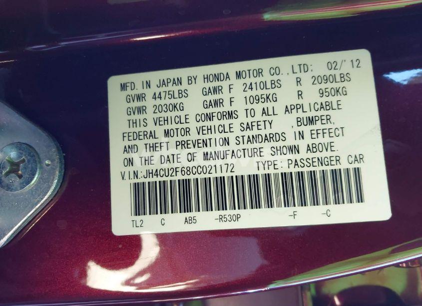 Photo 9 of 2012 Acura Tsx 2.4 (VIN JH4CU2F68CC021172)