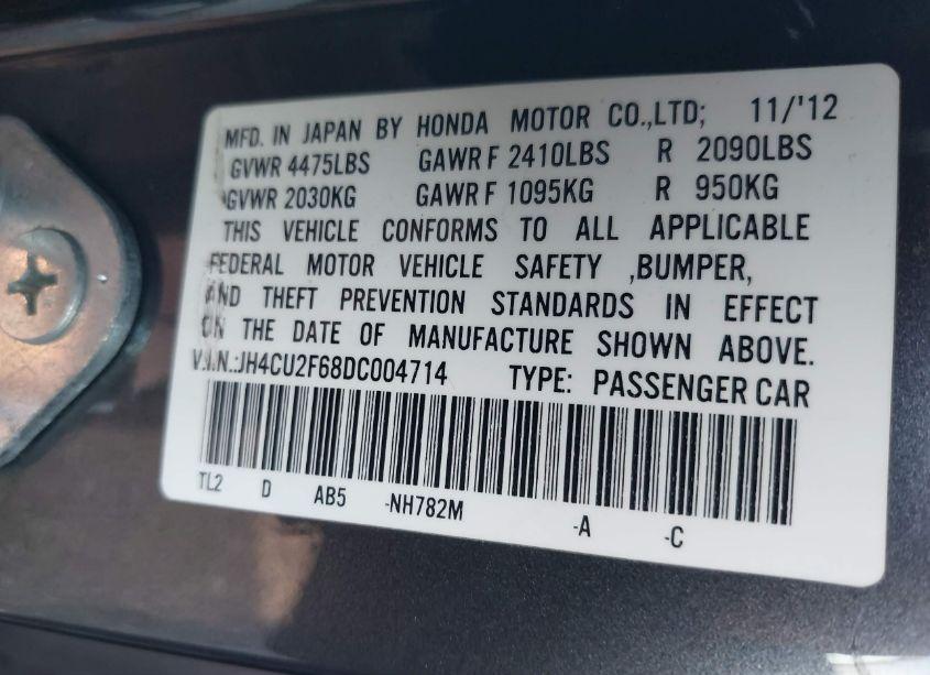 Photo 9 of 2013 Acura Tsx 2.4 (VIN JH4CU2F68DC004714)