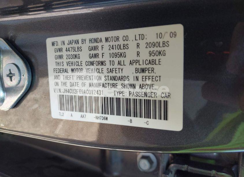 Photo 9 of 2010 Acura Tsx 2.4/2.4 (A5) (VIN JH4CU2F69AC012431)