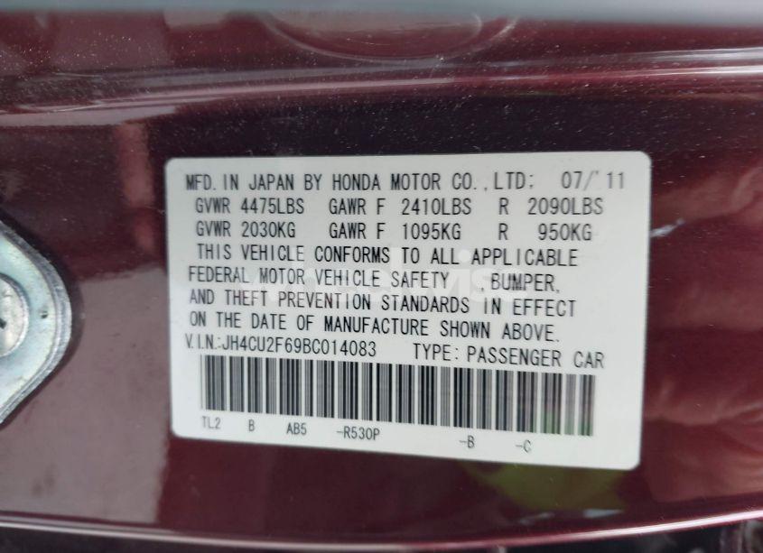 Photo 9 of 2011 Acura Tsx 2.4 (VIN JH4CU2F69BC014083)