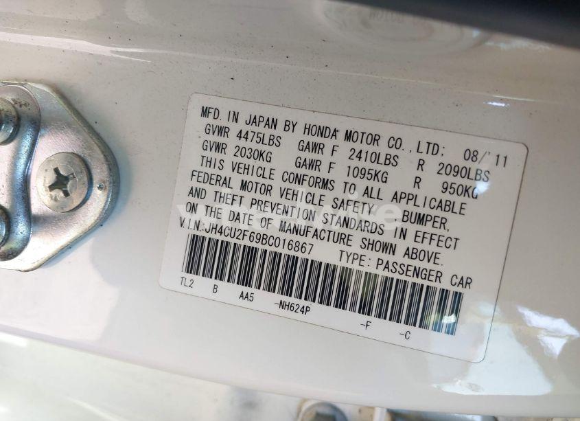 Photo 9 of 2011 Acura Tsx 2.4 (VIN JH4CU2F69BC016867)