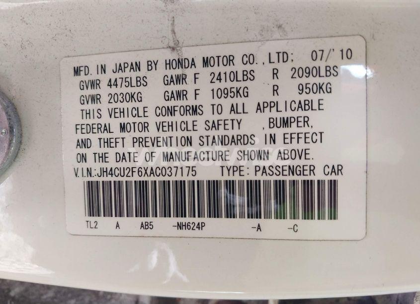 Photo 12 of 2010 Acura Tsx 2.4 (VIN JH4CU2F6XAC037175)