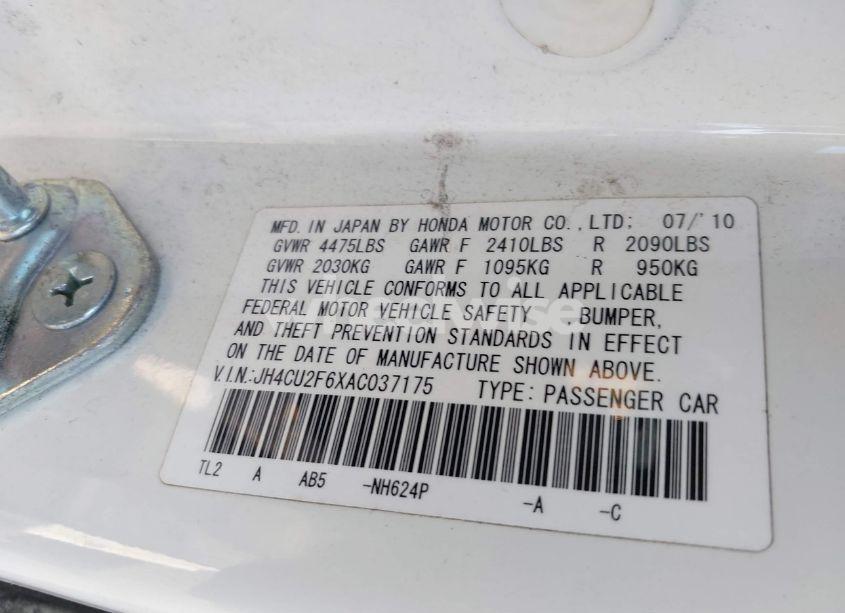Photo 9 of 2010 Acura Tsx 2.4 (VIN JH4CU2F6XAC037175)