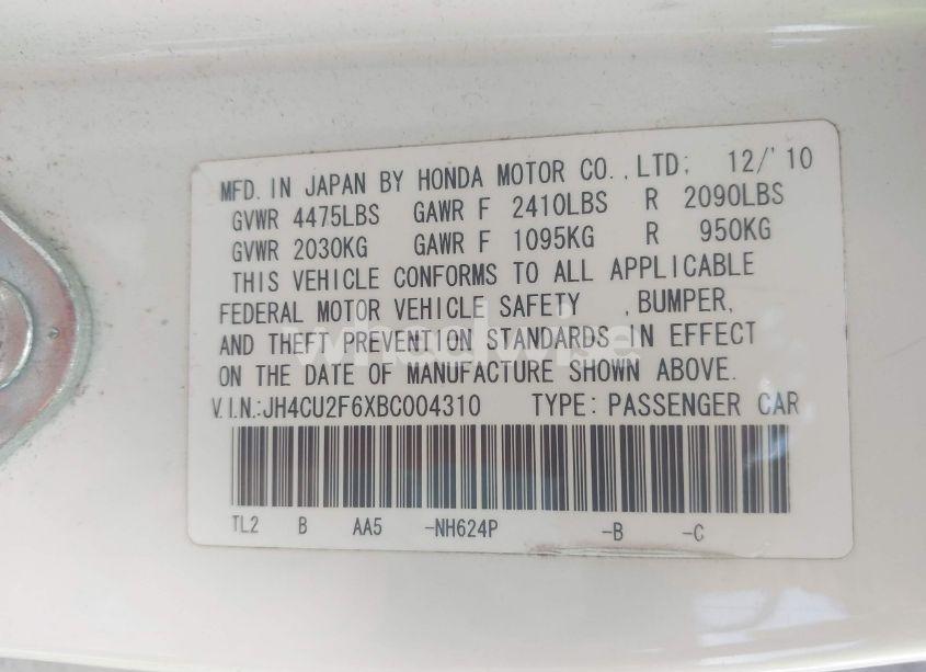 Photo 9 of 2011 Acura Tsx 2.4 (VIN JH4CU2F6XBC004310)
