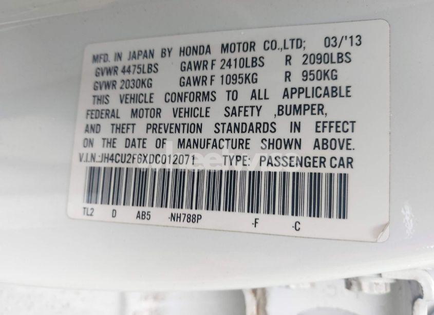 Photo 9 of 2013 Acura Tsx 2.4 (VIN JH4CU2F6XDC012071)