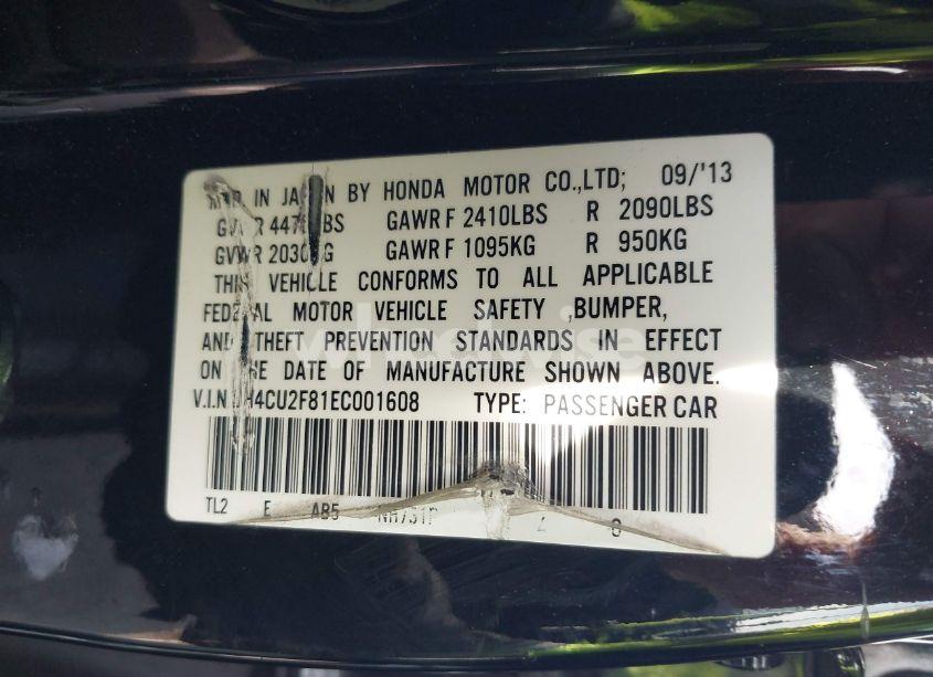 Photo 9 of 2014 Acura Tsx 2.4 (VIN JH4CU2F81EC001608)