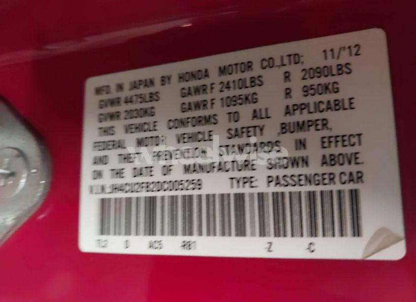 Photo 9 of 2013 Acura Tsx 2.4 (VIN JH4CU2F82DC005259)