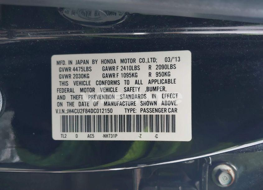 Photo 9 of 2013 Acura Tsx 2.4 (VIN JH4CU2F84DC012150)