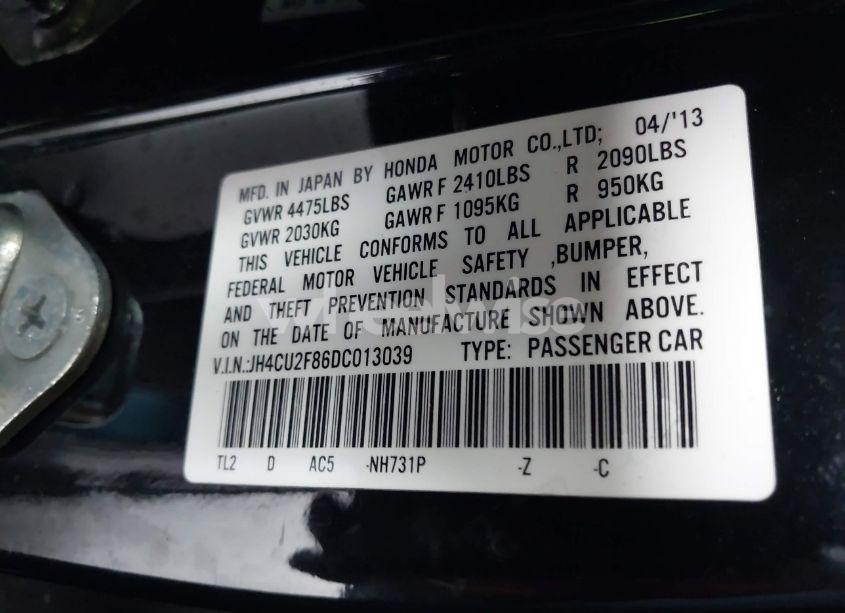 Photo 9 of 2013 Acura Tsx 2.4 (VIN JH4CU2F86DC013039)