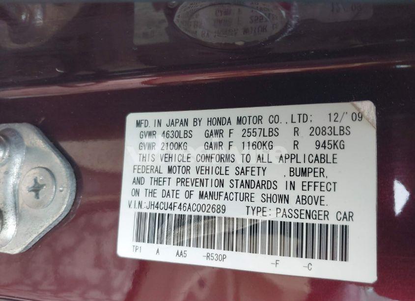 Photo 9 of 2010 Acura Tsx 3.5 (VIN JH4CU4F46AC002689)