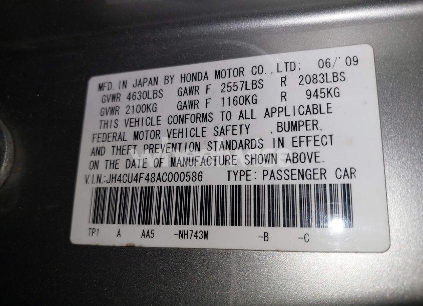 Photo 9 of 2010 Acura Tsx 3.5 (VIN JH4CU4F48AC000586)