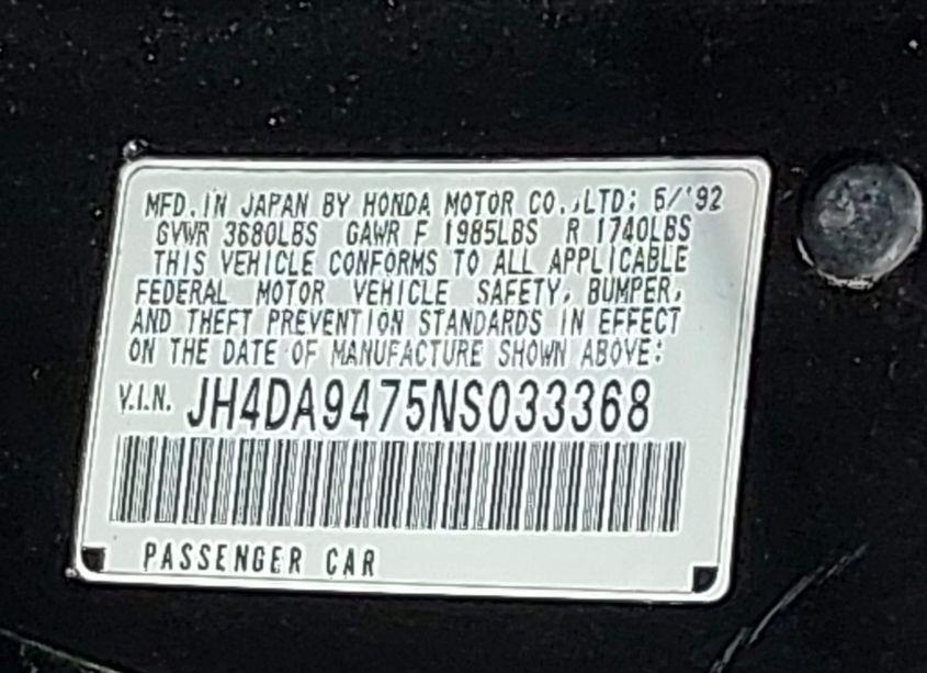 Photo 9 of 1992 Acura Integra GS (VIN JH4DA9475NS033368)