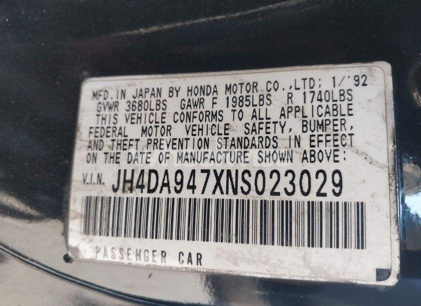 Photo 9 of 1992 Acura Integra GS (VIN JH4DA947XNS023029)