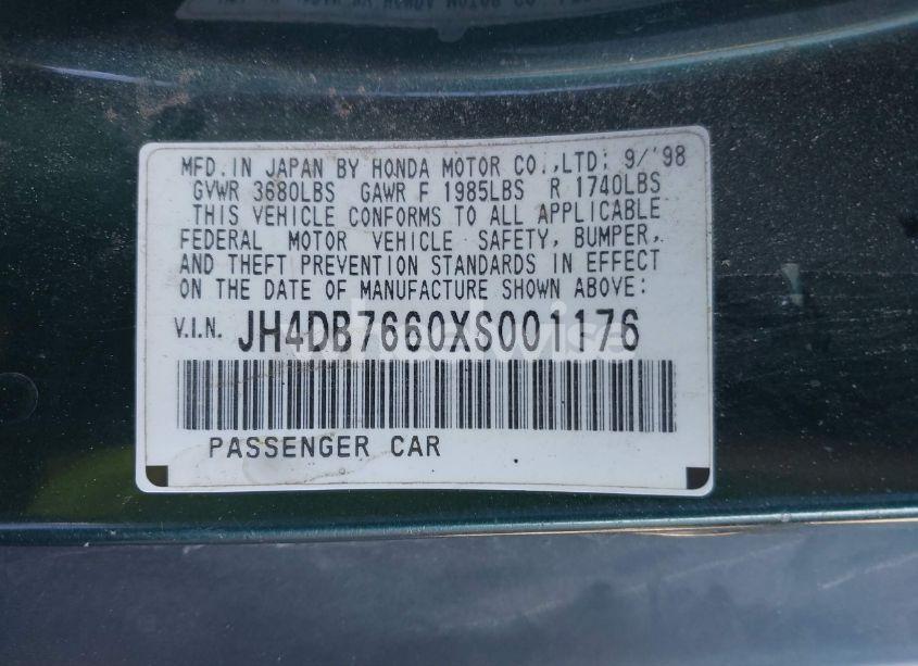 Photo 9 of 1999 Acura Integra GS (VIN JH4DB7660XS001176)