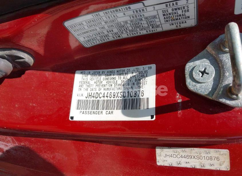 Photo 9 of 1999 Acura Integra GS (VIN JH4DC4469XS010876)