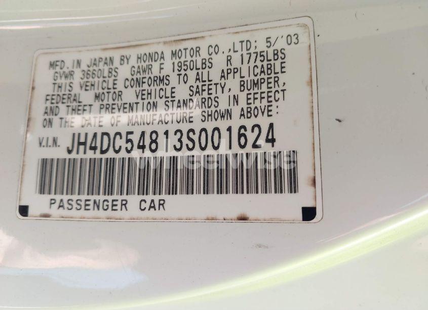 Photo 9 of 2003 Acura Rsx N/A (VIN JH4DC54813S001624)