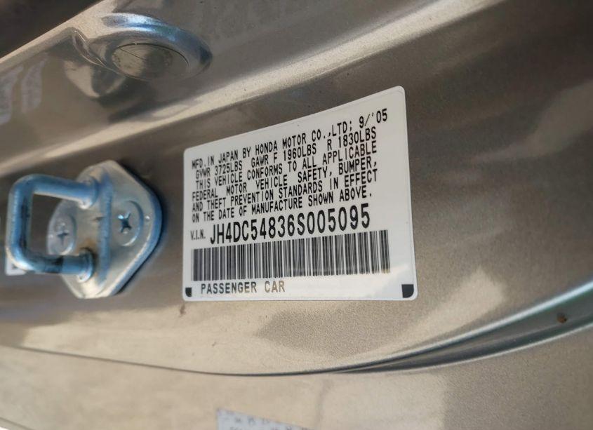 Photo 9 of 2006 Acura Rsx N/A (VIN JH4DC54836S005095)