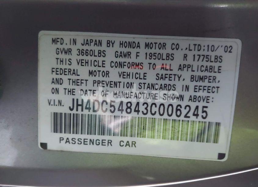 Photo 9 of 2003 Acura Rsx N/A (VIN JH4DC54843C006245)