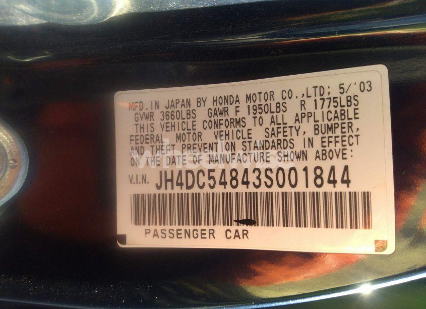 Photo 9 of 2003 Acura Rsx N/A (VIN JH4DC54843S001844)