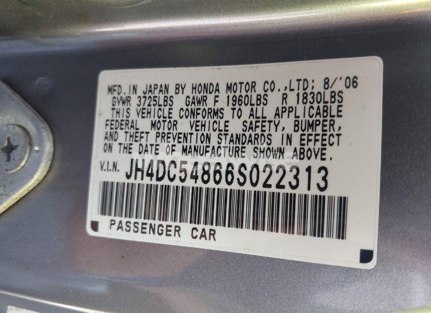 Photo 9 of 2006 Acura Rsx N/A (VIN JH4DC54866S022313)
