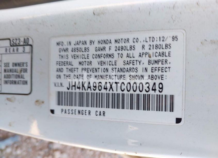 Photo 9 of 1996 Acura 3.5rl (VIN JH4KA964XTC000349)