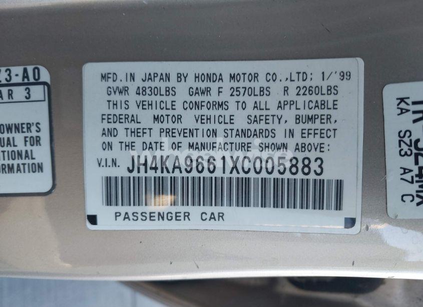 Photo 9 of 1999 Acura 3.5rl (VIN JH4KA9661XC005883)