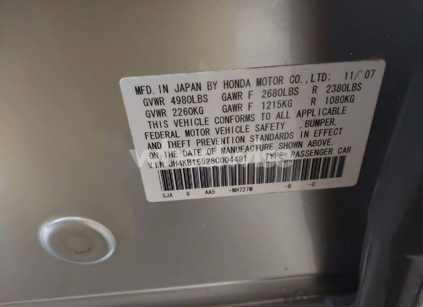 Photo 9 of 2008 Acura Rl 3.5 (VIN JH4KB16528C004491)