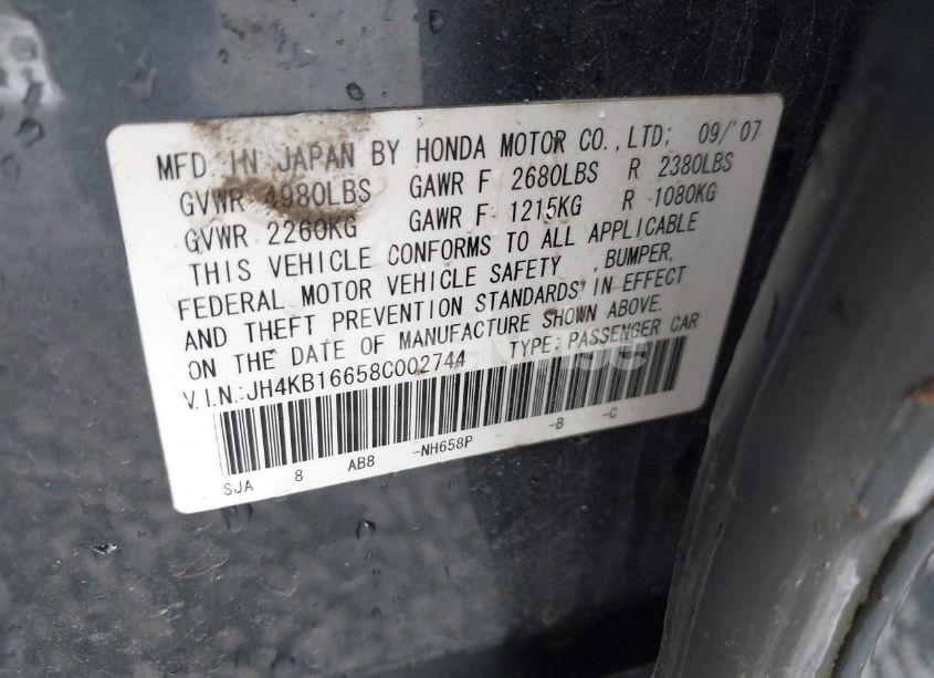 Photo 9 of 2008 Acura Rl 3.5 (VIN JH4KB16658C002744)