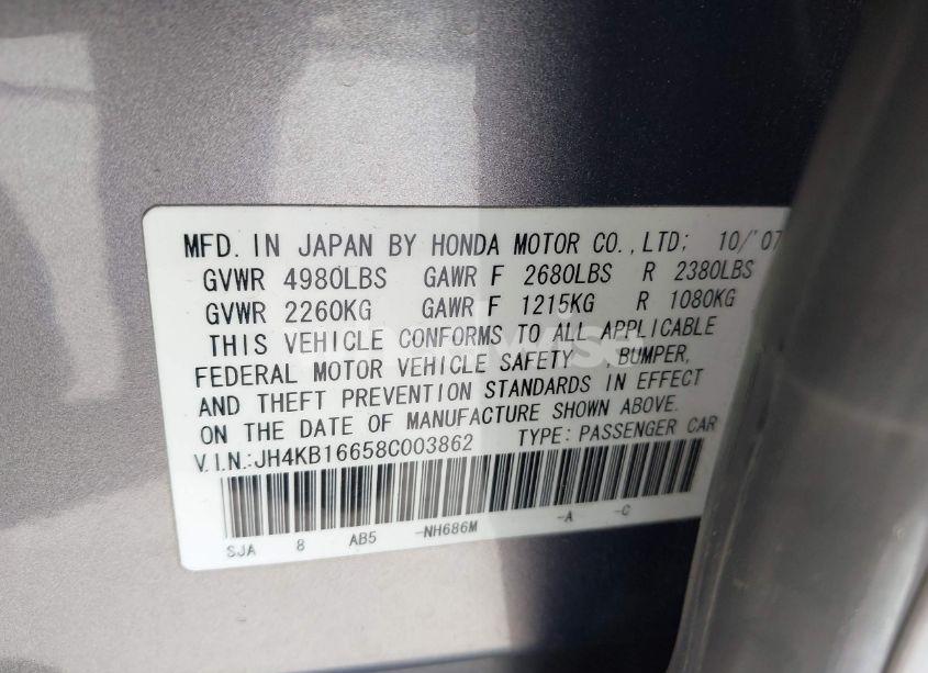 Photo 9 of 2008 Acura Rl 3.5 (VIN JH4KB16658C003862)