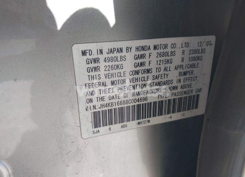 Photo 9 of 2008 Acura Rl 3.5 (VIN JH4KB16688C004696)