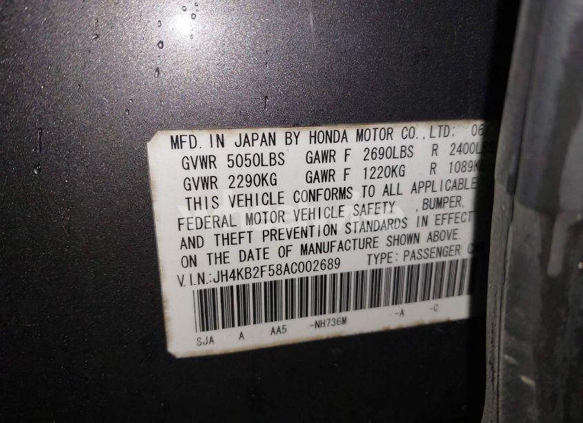 Photo 9 of 2010 Acura Rl 3.7 (VIN JH4KB2F58AC002689)