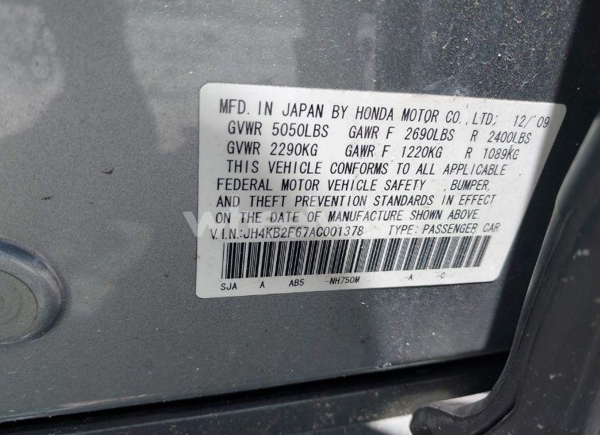 Photo 9 of 2010 Acura Rl 3.7 (VIN JH4KB2F67AC001378)