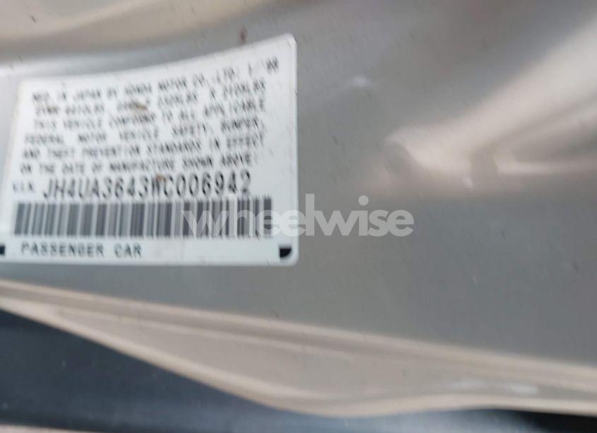 Photo 9 of 1998 Acura Tl 3.2 (VIN JH4UA3643WC006942)