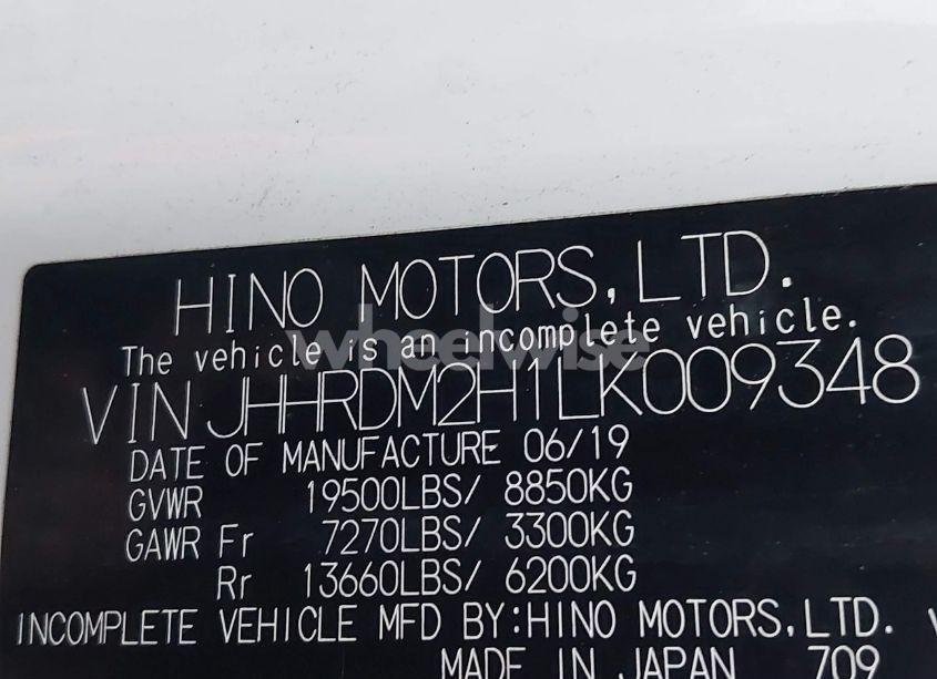 Photo 8 of 2020 Hino Xjc720/xfc720 (VIN JHHRDM2H1LK009348)