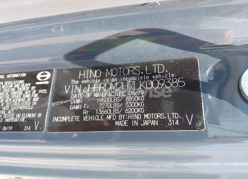 Photo 8 of 2020 Hino Xjc720/xfc720 (VIN JHHRDM2H7LK009385)