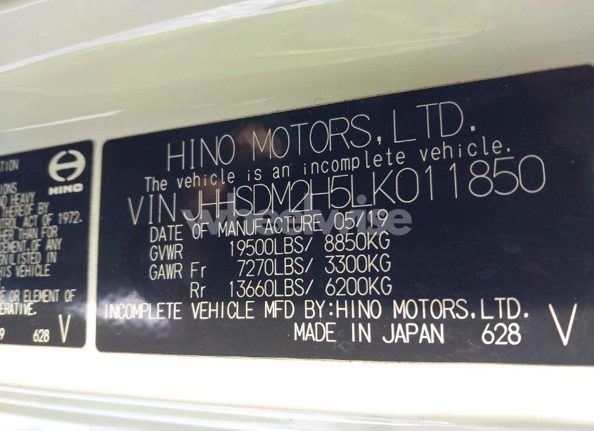 Photo 8 of 2020 Hino Xjc740/xfc740 (VIN JHHSDM2H5LK011850)