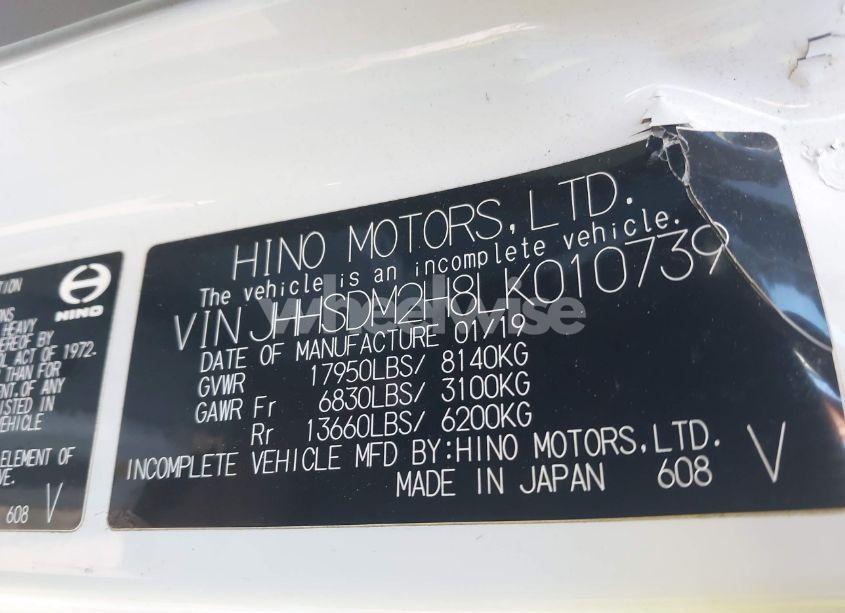 Photo 8 of 2020 Hino Xjc740/xfc740 (VIN JHHSDM2H8LK010739)