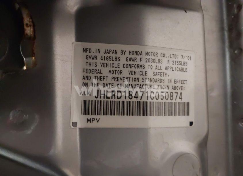 Photo 9 of 2001 Honda Cr-v LX (VIN JHLRD18471C050874)